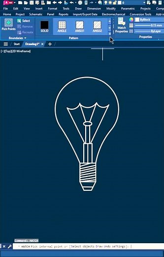 AUtoCAD Practice -Light #autocad #light #lamp #electricaldrawing