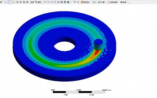 ansys摩擦磨损仿真，瞬态模拟！