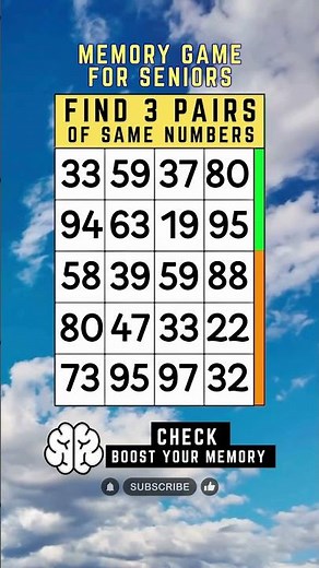 Improve Memory & Focus for Seniors | Fun Matching Number Games
