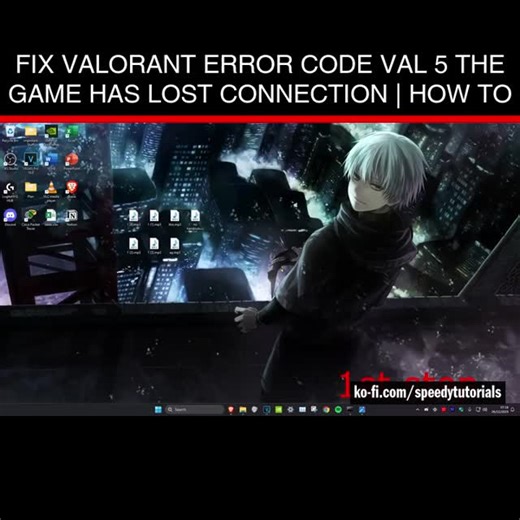 Speedy Tutorials on Instagram: "Fix Valorant Error Code VAL 5 The Game Has Lost Connection | How To 💻 Donate, browse my shop, or if you need help get a custom tutorial → Link in my bio! https://linktr.ee/speedytutorials #computer #windows11 #windows11 #tech #windows10 #laptop #computertips #laptoptips #technology #pctipsandtricks #shorts #reelindia #reels #pctips #india"