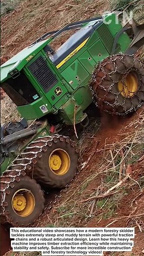 Extreme Forestry Machine on Steep Terrain – Skidder Power in Action! 🌲💪