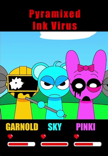 Garnold sky pinki in different Pyramix mods #sprunki #incredibox