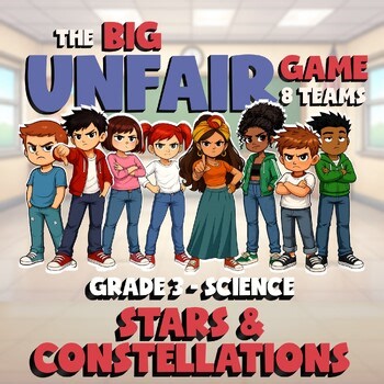Stars & Constellations BIG UNFAIR Science Game - No Prep Grade 3 Review Activity