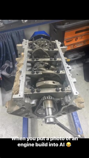 Put a photo of an LS getting assembled into AI 😂#ls #enginebuild #AI | Oztrack