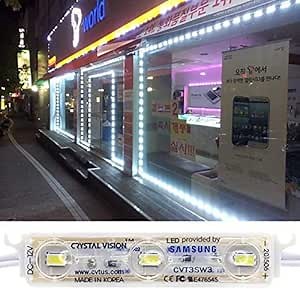 Crystal Vision CVT3SW3K-KIT50 LED Storefront Window Kit/Plug & Play Samsung LED Bulb Made in Korea 50 ft., White