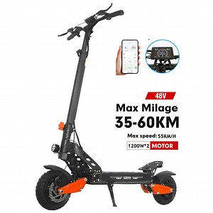 [Hot Item] 2025 New Popular Adults Electric Scooter with APP 1200W*2 Dual Motor 48V 52V Lithium Battery Long Range off Road E-Scooter Foldable Electric Mobility Scooter