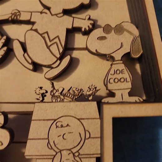 Snoopy 3D Art | 7-layer SVG Cut File | Laser Ready | Featuring Charlie Brown, Woodstock, the Flying Ace, and Joe Cool! - Etsy