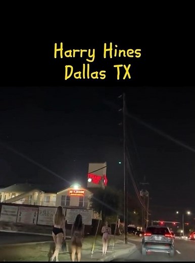 Harry Hines, Dallas, Texas any given Sunday the girls walk the streets