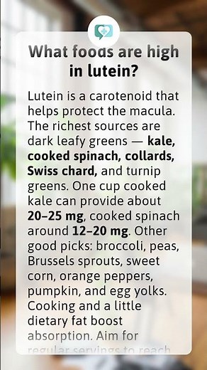 What foods are high in lutein?