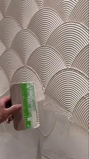 Creative Wall Texture Technique | Decorative Plaster Pattern Design Process