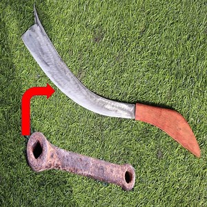 3.5M views · 10K reactions | Forged in fire: Making a beautiful Indonesian knife style from a rusted broken crankarm. - | Blacksmith SPR | Facebook