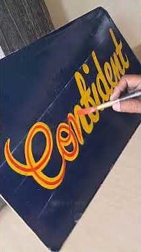 😍 Satisfying CONFIDENT Calligraphy ✨ Brush Script Letter Painting #shorts #art