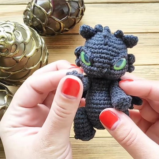 REVIEW: Crochet Dragon PATTERN | Miniature amigurumi dragon animal PDF | Toothless dragon pattern