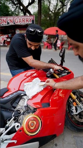 egg omelette made on 40 lakh ki Superbike #shorts #viralvideo #ducati #hot #fun #rare