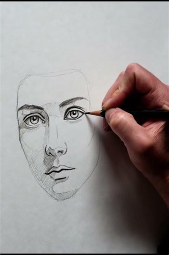 Realistic Human Face Drawing | Step by Step Pencil Sketch | Art Process