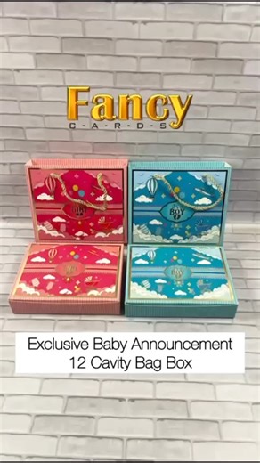 Fancy Cards on Instagram: "Tiny news 👼🏻 Big emotions 🤍 Celebrate your little miracle with beautifully baby announcement bag boxes, thoughtfully designed, lovingly packed and made to be remembered forever 🧿 Sizes: •⁠ 12 Cavity Bag : 7.75 x 6.75 x 1.75" Box : 7.5 x 5.75 x 1.5" Available ready stock — buy now, don’t miss out! 🔥 💌 📲 DM or WhatsApp 8850893493 to make baby announcement more perfect & memorable ✨🥰 #Babyannouncement #Chocolates #Meethai #bagbox #premiumpackaging [ New born gifti