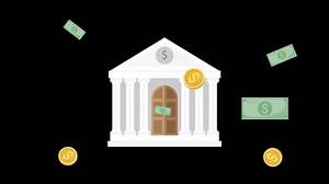 Download Send Money to Bank Animation for free