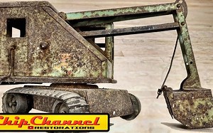 [Chip Channel] 1930年代马克思Lumar自动勺驱动蒸汽铲玩具起重机修复4K