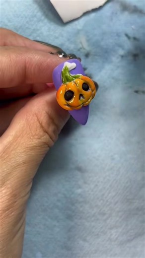 Calabaza 3D nailsart acrílico | Nail Art