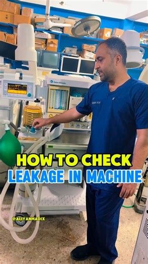 Aliyan Medix on Instagram: "🩺⚙️ How to Check Leakage in a Gas Anesthesia Machine | Medical Equipment Safety Today we will discuss how to check leakage in a gas anesthesia machine, an essential step before every surgery to ensure patient safety, accurate anesthesia delivery, and machine reliability. 🔍 Why Leak Testing Is Important • Prevents anesthetic gas loss • Ensures correct oxygen & anesthetic concentration • Protects patients and staff • Extends the life of anesthesia equipment • Mandator
