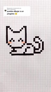 Dibujo de Pingüino en Pixel Art