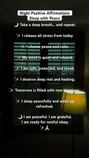 🌙 Positive Night Affirmations for Peaceful Sleep ✨ | Bedtime Healing Energy 🙏