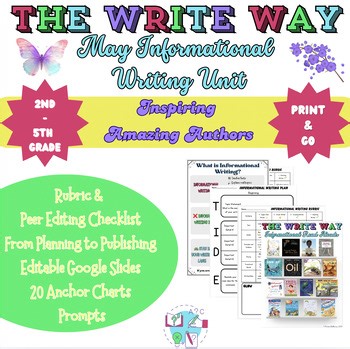May Informational Writing Unit | Prompts, Anchor Charts, Draft & Publish