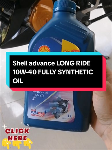 Shell Advance Long Ride 10W-40 Fully Synthetic Oil