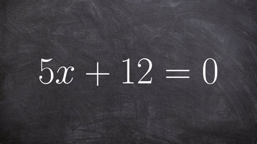 Solve for the zeros of a linear equation