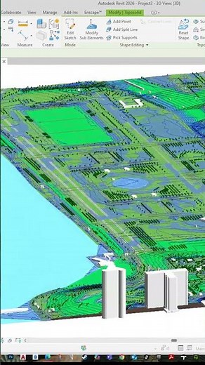 how to create topography in Revit #revit #topoexport #topography