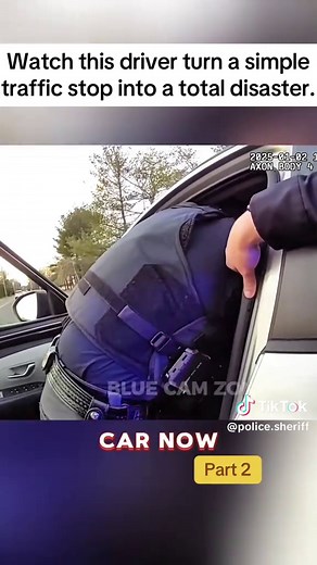Watch this driver turn a simple traffic stop into a total disaster. Part 2#copsoftiktok #cops #bodycamcops #policeofficer #police