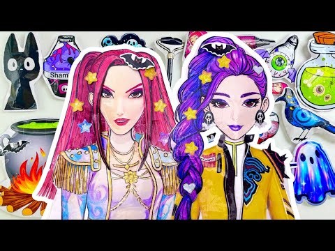 🎃Paper DIY🎃 Halloween Rumi and Mira Skincare + Makeup + Haircut unboxing blind bag