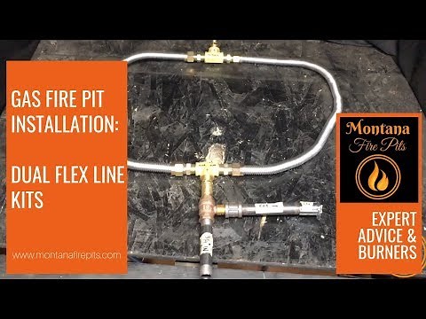 Dual flex line kit for gas line installation