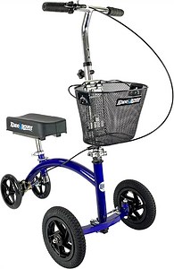 KneeRover Hybrid Knee Walker for Ages 15-65 with Kneecycle and All-Terrain Front Axle Upgrade