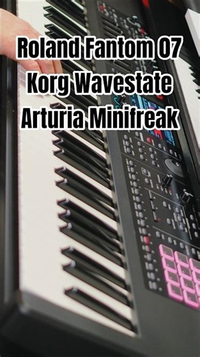 Roland Fantom 07, Arturia Minifreak, KorgWavestate #synthesizers #korgwavestate #rolandfantom