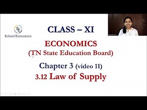 Class 11 (TN State Board) Eco Chap 3 - Law of Supply | Supply Function | Factors Determining Supply