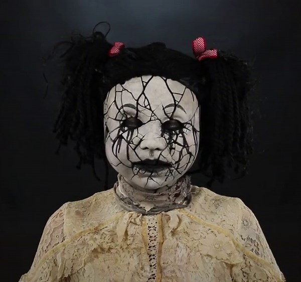 Porcelain Doll Silicone Mask for Haunted Attraction and Cosplay