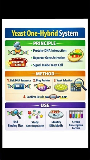 Yeast One‑Hybrid Protein–DNA Interactin Tool#biologybasics #molecularbiology #biotech #biotechbasics