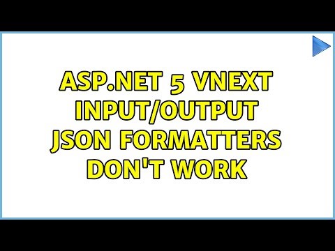 ASP.Net 5 vnext input/output json formatters don't work