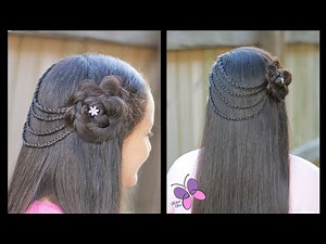 Hair style Braided Flower | Braided Hairstyle | Hairstyles for Girls