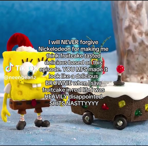Anyone else got brainwashed by this episode or any other movie/show with fruitcake 😭 #fruitcake#spongebob#christmas#itsaspongebobchristmas