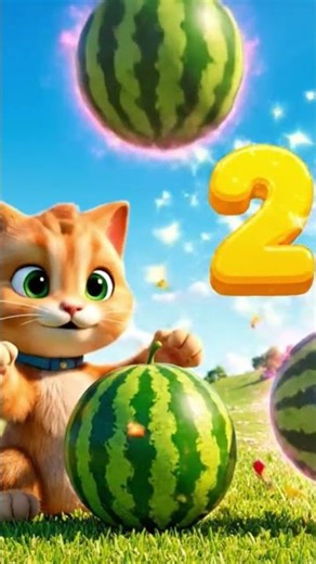 let's Count the Watermelons! 🍉🔢 #shorts #learning #pawandpal​ Can you count to 3 with Paw? 🍉 Help