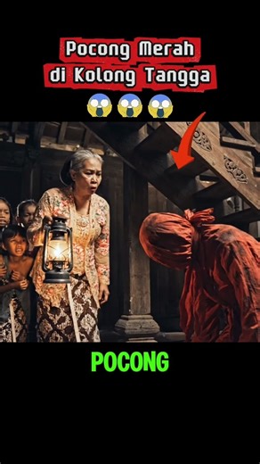 Pocong Merah di Bawah Tangga