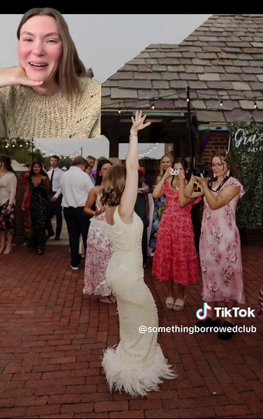 You won’t believe where I found my dancefloor wedding dress… 👀 Hint: it wasn’t a bridal shop. #StoryTime #EstateSaleFind #BridalStyle #greenscreen #fyp #weddingtiktok #2026bride #rentals #SaidYesToTheDress