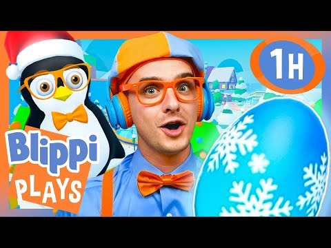 I FOUND THE FESTIVE DINOSAUR EGG!!! ❄️ Blippi Christmas on Roblox! 🎮 Gaming Videos for Kids