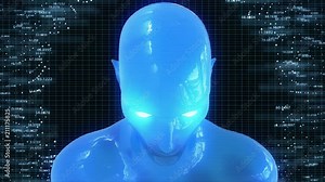 Advanced Artificial Intelligence. 4K UHD animation. Seamless loop