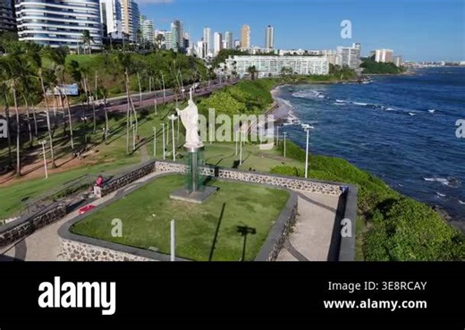 salvador, bahia, brazil: december12, 2024: view of the sculpture of Cristo da Barra in the city of Salvador Stock Video Footage - Alamy