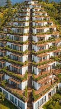 Terraced Pyramid Container Home Build | From Raw Hillside to Architectural Masterpiece#shorts