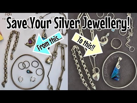 How to clean tarnished silver jewellery! Bright & Shiny sterling silver jewellery again FAST!✨