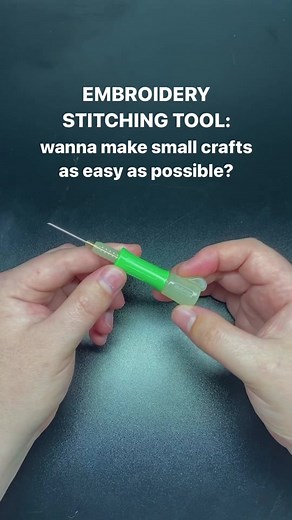 the @cloverusa Embroidery Stitching Tool makes small crafts easy 😌 this needle is perfect for making patches to sew onto your clothes, or for just adding your own unique flair to any project you're working on! click the website link in our bio to shop search